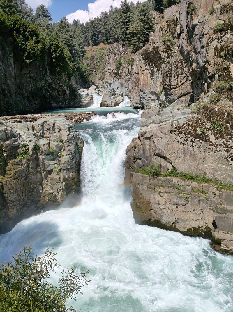 Aharbal Waterfall Kulgam Kashmir